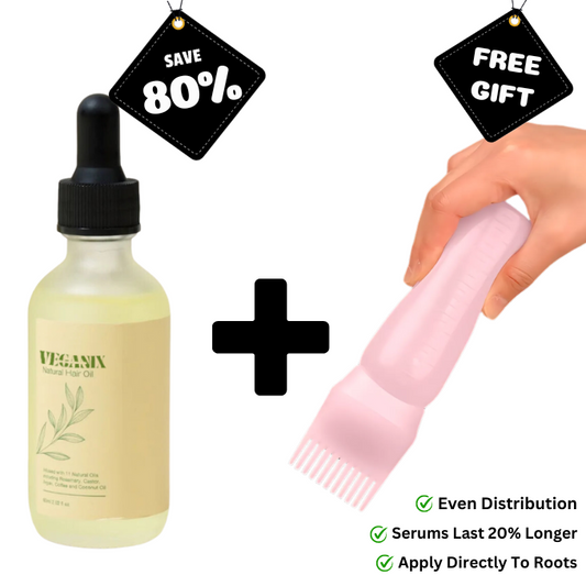 Veganix Natural Hair Growth Oil + Free Comb Applicator